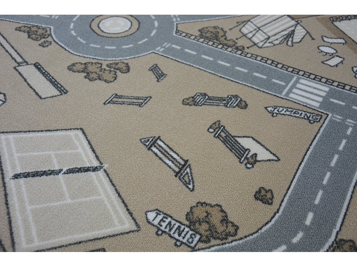 Moqueta Antideslizante Infantil Street Beige (200 x 250 cm)