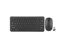 Combo de teclado y ratón inalámbricos negros