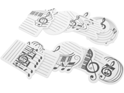 Juego De 10 Blocs De Notas Adhesivos Con Notas Musicales