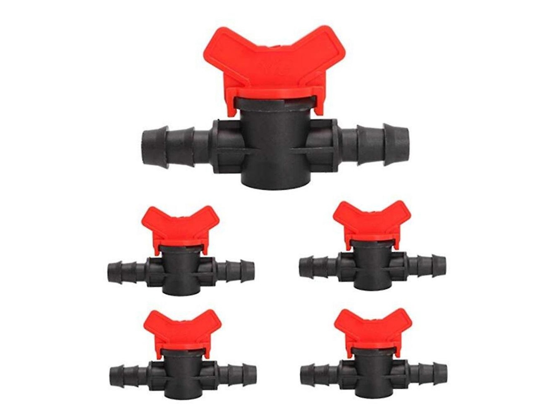 5 Piezas Válvula De Regulación De Flujo De Manguera Pe 10mm Para Riego Por Goteo Jardín Invernadero Jardinera Plástico Resistente