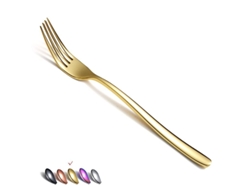 2026da-set 6 Tenedores De Acero Inoxidable Dorados, Tenedores De Postre Cena Ensalada, Diseño Moderno, Lavavajillas Seguro