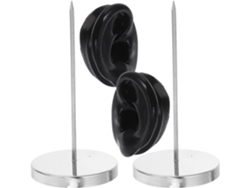 Soporte Exhibición Silicona Negra Pendientes Diseño Oreja Derecha Redonda Metal 2 Piezas Fotografía Venta