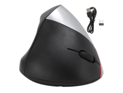 Ratón Vertical Ergonómico Inalámbrico Recargable, 3 Dpi Ajustables Para Diestros, Color Plata.