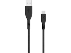 Cable KSIX Armor Kevlar (USB - USB-C - 1 m - Negro)