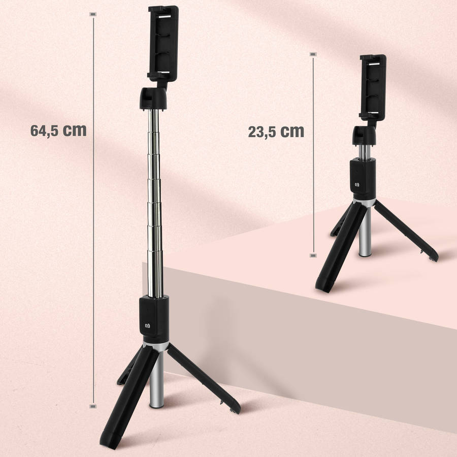 Palo Selfi Bluetooth altura regulable negro stick avizar selfelecstand universal