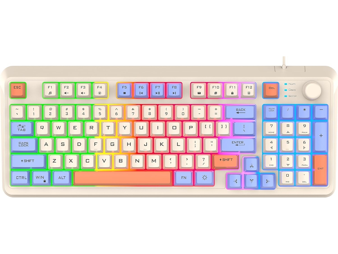 Teclado De Juego K82 De 94 Teclas Con Teclado Con Cable Para Ratón Para Portátil (conjunto Azul-lago)