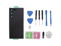 Cubierta Trasera De Cristal Para Samsung Galaxy S22 Ultra 5g S908u S908f Con Herramientas De Instalación - Negro