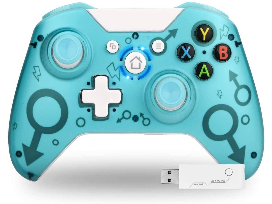 YIZHOOD Mando Inalámbrico para Xbox One Gamepad 2.4Ghz Compatible con Xbox One S/X Pcazul YIZHOOD