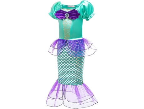Disfraz de Niña OHPA Sirena Azul (Poliéster - Talla: XS)