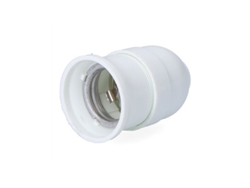 Portalámparas Baquelita Interior Cerámico E27, 4 A 230 V, Blanco, Ø43 X 65 Mm (retractilado)