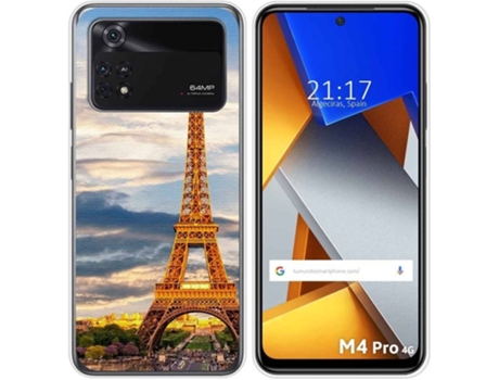 Carcasa para Xiaomi Poco M4 Pro 4G TUMUNDOSMARTPHONE Dibujos Paris Multicolor