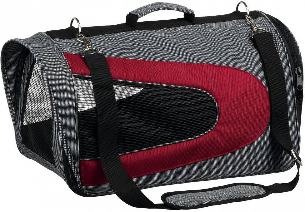 Transportín para Perros TRIXIE Ajustable y con Bolsillos (Rojo - 27x27x52cm - Poliéster - Hasta: 5 Kg - S - Porte Pequeño)