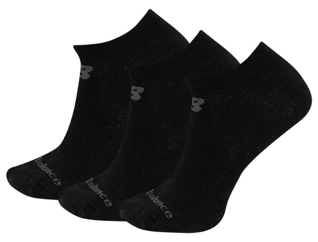 Calcetines para Hombre NEW BALANCE No Show Cotton 3 Pares Negro para Corrida (EU 37 - 42)