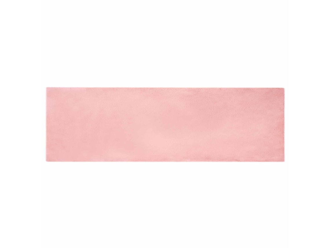 Vidaxl Alfombra Antideslizante De Sintética De Conejo Olite Rosa