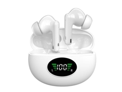 Auriculares inalámbricos Bluetooth A90pro con reducción de ruido inteligente y micrófono integrado, color blanco