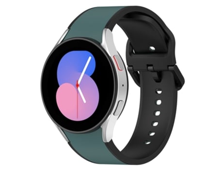 Correa de Silicona color dual para Samsung Galaxy Watch 5 40mm/44mm/Watch 5 Pro 45mm/Watch4 40mm/44mm - verde oliva/negro