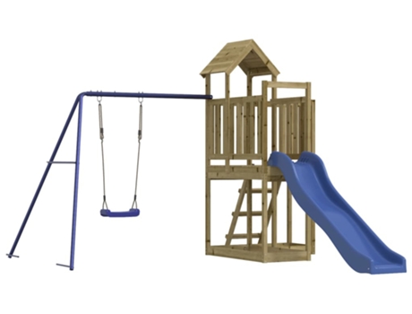 Parque Infantil De Exterior VIDAXL Marrón Madera
