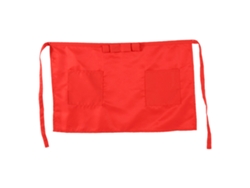 Delantal QTTVBTNA Lazo Bolsillos PVC Rojo (17x7x5)