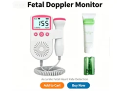 Monitor Doppler Fetal Portátil Para Uso Doméstico (con Gel) | Monitor De Frecuencia Cardíaca Fetal De 3,0 Mhz Para Mujeres Embarazadas