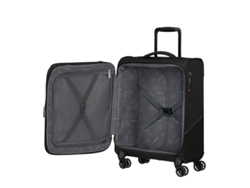 Maleta de Cabina AMERICAN TOURISTER 149498-1041 (Negro - 100 % poliéster - 55 x 40 x 23 cm)