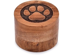 Urna Decorativa De Madera De Acacia Para Cenizas De Mascotas, Para Entierro, 8,9 X 6,3 Cm, Ergonómica, Para Uso Diario.
