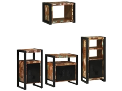 Maison Exclusive - Juego De Muebles De Baño 4 Pcs Madera Sólida Recuperada