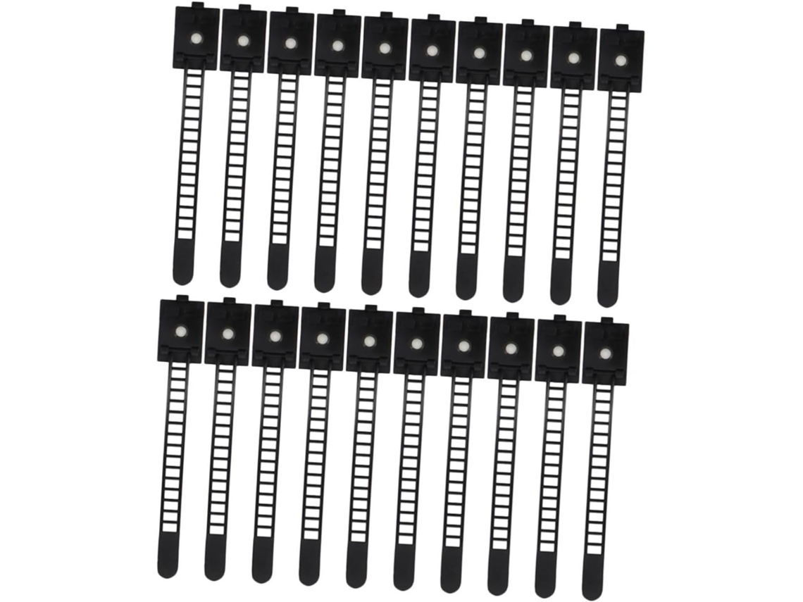 Juego De 25 Clips Adhesivos Ajustables Para Cables Y Bridas Flexibles Para Cables.
