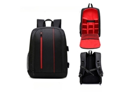 Mochila para cámara de gran capacidad, impermeable y resistente al desgaste, Cuich (Grande, roja)