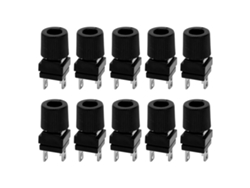 Terminal de Energia M4 Cobre Puro Inversor 300-500W Abertura 13mm Preto 10 peças