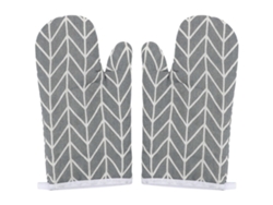 Guantes De Horno Resistentes Al Calor Silicona Antiquemaduras Para Cocina Hornear Barbacoa Lavables 28x16x2cm Gris