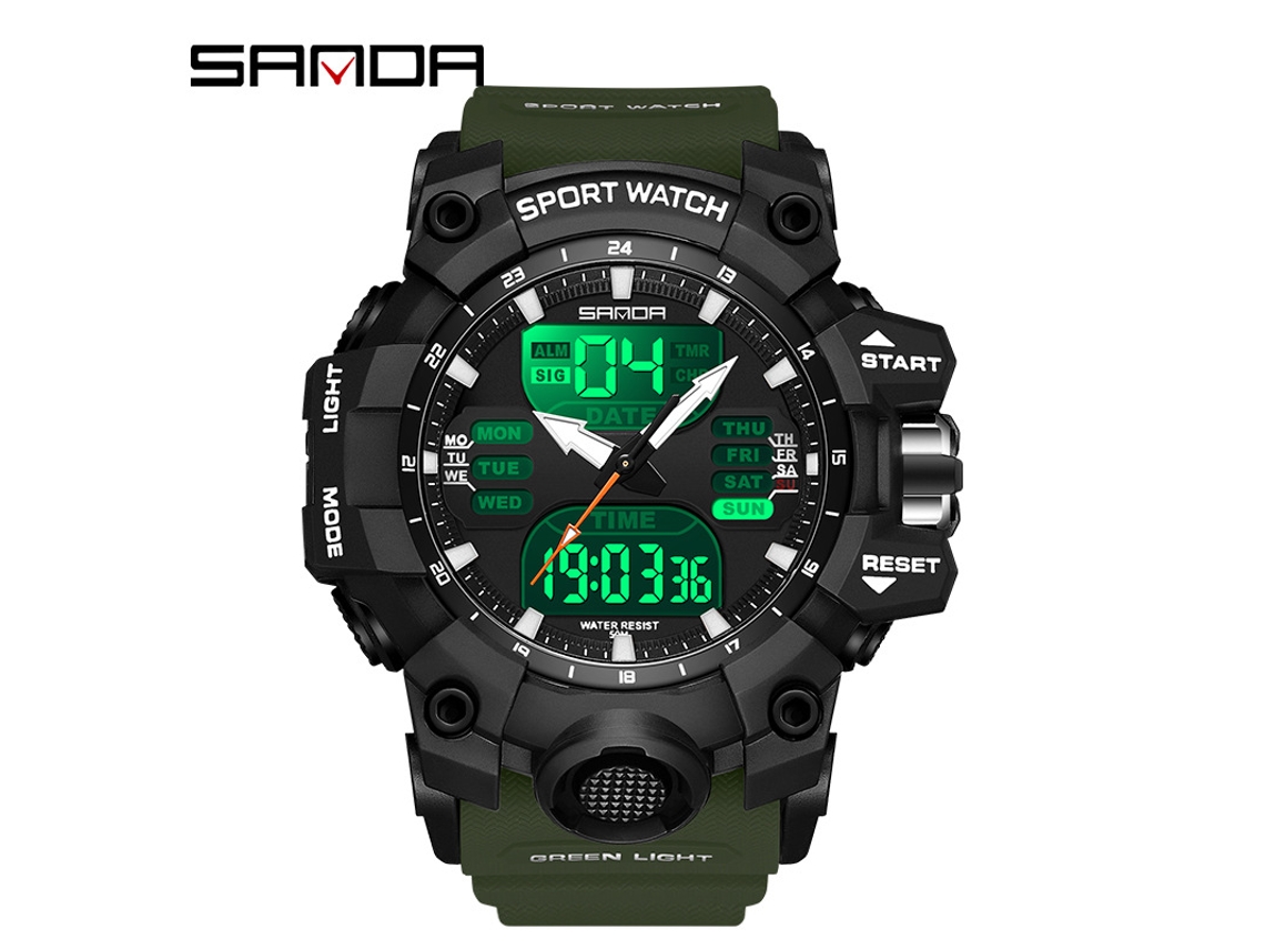 Reloj electrónico MDUG con pantalla única, moderno, luminoso y resistente al agua.
