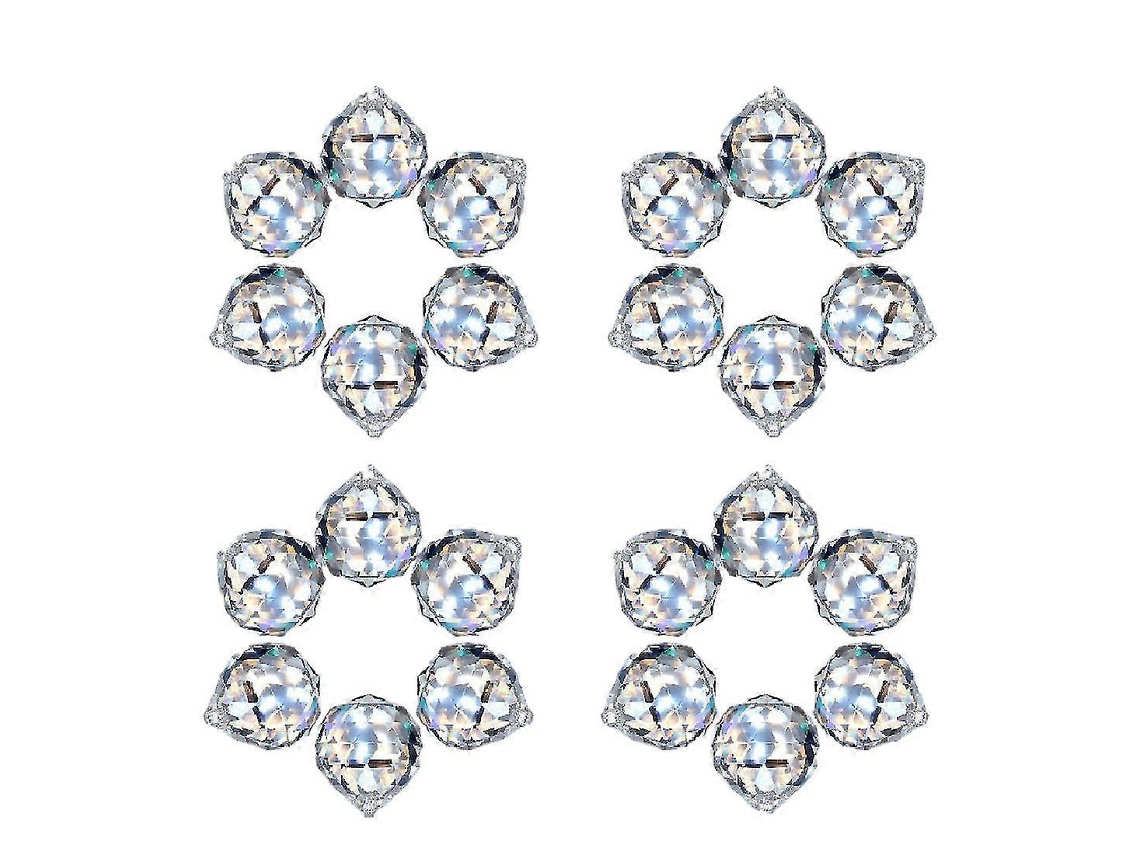 Juego de 24 bolas de cristal, prismas y colgantes de arcoíris para colgar en ventanas y hogares.
