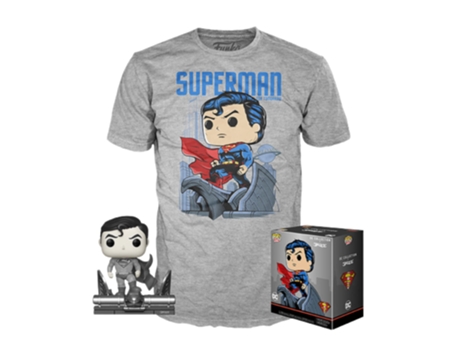 ¡FUNKO Pop! Tees Superman Black And White Special Edition Dc Collection By Jim Lee M