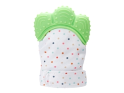 Guante De Silicona Para La Dentición, Seguro Para Bebés, Previene Arañazos, Estimula El Sonido, Juguete Verde