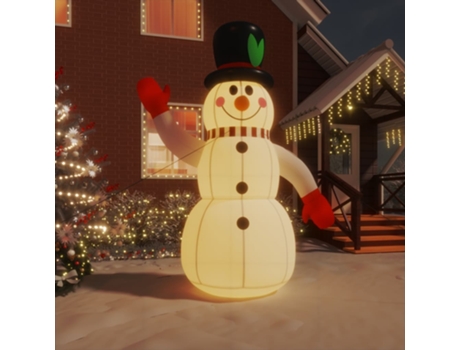 vidaXL Muñeco de nieve inflable con LEDs 300 cm