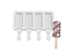 Moldes De Silicona Para Helado, 4 Compartimentos, Moldes Caseros Para Palitos De Helado Para Postres Congelados.