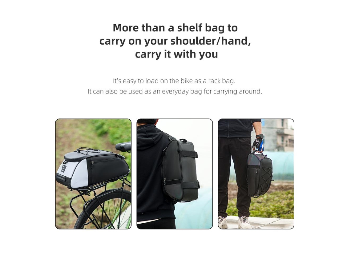 Jinwei-bolsa De Maletero Para Bicicleta De Gran Capacidad Reflectante Resistente Al Agua Para Portaequipajes Trasero