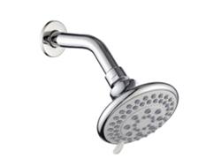 Cabezal De Ducha Redondo De Plástico De 4 Pulgadas Con Efecto Lluvia, Soporte De Pared Ajustable, Accesorios De Baño.