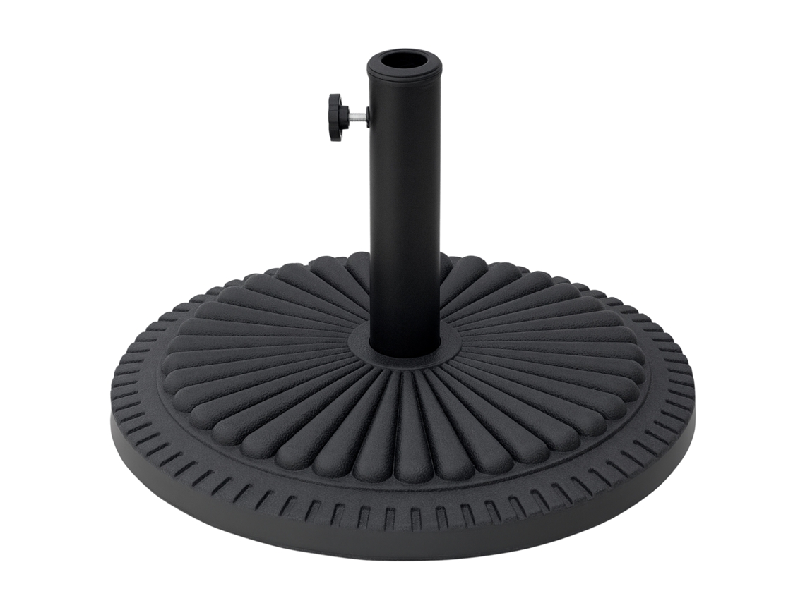 Base Para Sombrilla De Jardín Peso Neto 14 Kg Soporte De Parasol Apto Para Postes De 35mm/38mm/48mm Rellena De Cemento Metal Para Terraza Exterior