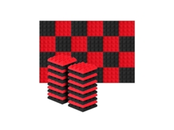 24pcs 25x25x5cm Studio Acoustic Soundproof Foam Pyramid Noise Insulation Sound Absorption Treatment