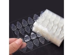 50 Láminas De Adhesivo De Doble Cara Para Uñas Postizas, Gel Impermeable Y Transpirable.