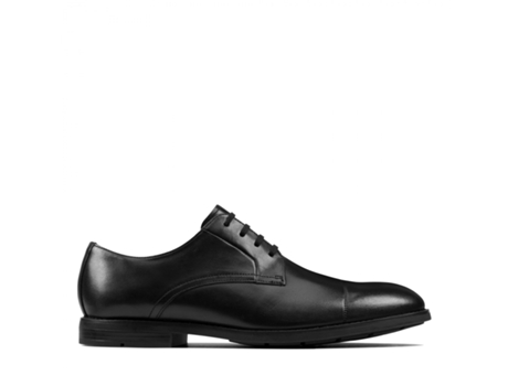 Zapatos CLARKS Ronnie Cap Black Leather (Negro - EU-46)