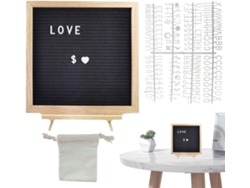 Tablero de letras, tablero de fieltro y marco de madera, decorativo con letras personalizables para Vayotoy