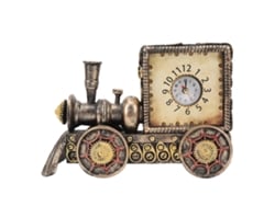 Exquisito Reloj Retro De Resina Con Forma De Locomotora Para La Decoración Del Hogar Y La Oficina.