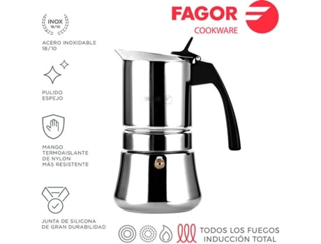 Cafetera Étnica Acero Inoxidable 4T Acero Inoxidable 18/10 FAGOR