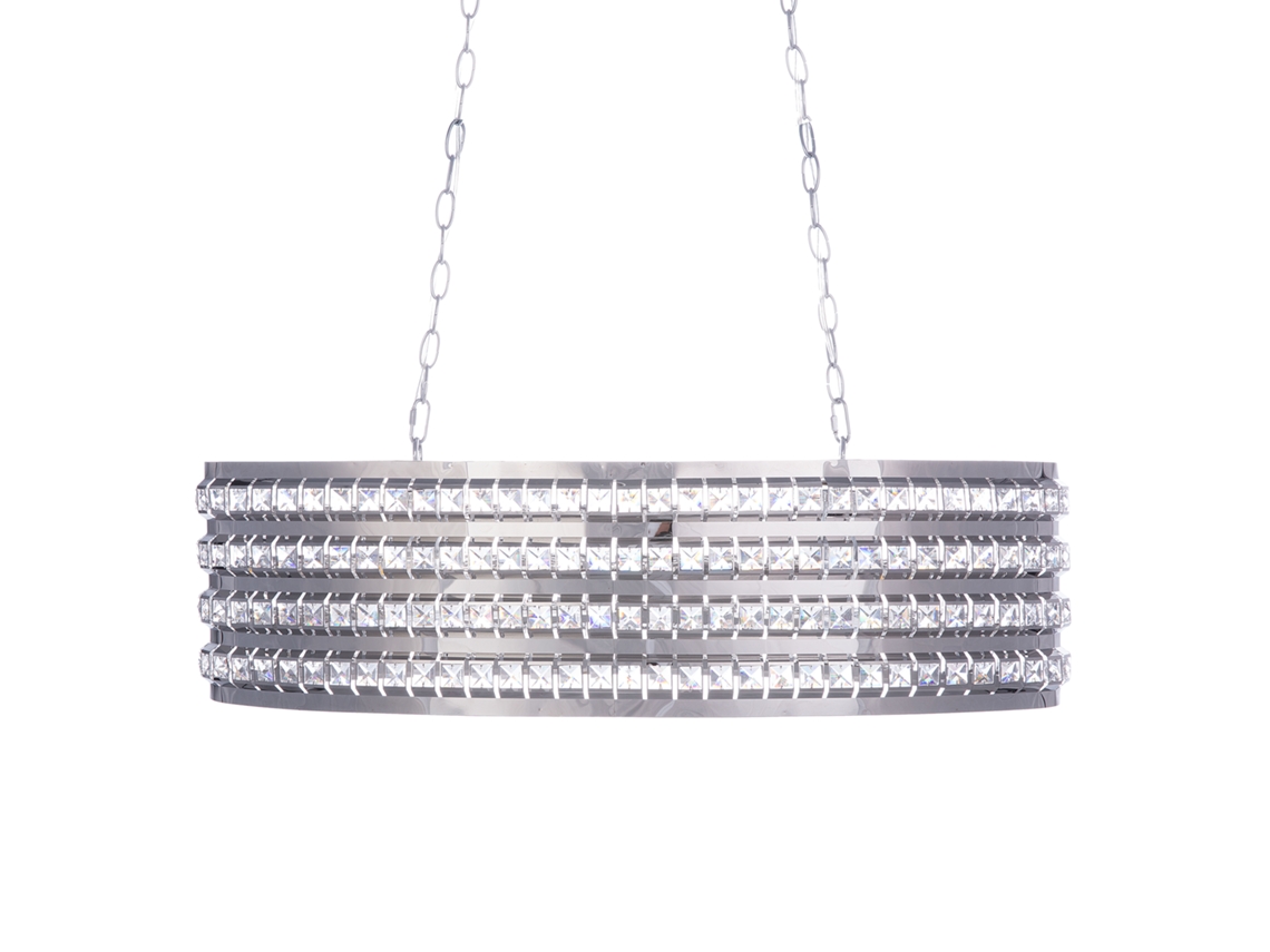 Lámpara de techo BELIANI Cavone de Metal Plateado 76x31x108