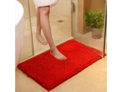 2026-tapete De Baño Antideslizante Microfibra Lavable Absorbente Rápido 16x24 Pulgadas Rojo