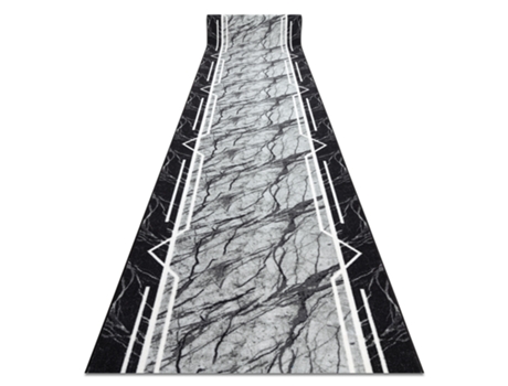 Alfombra de Pasillo con Refuerzo de Goma 57 cm Marmur Mármol, Piedra Gris