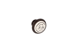 Pomo Para Muebles De Zamac Y Porcelana Diámetro 35 Mm Aluminio Marrón Lote De 6mm