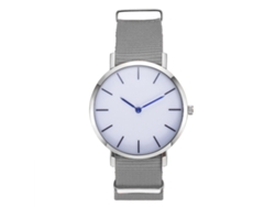 Reloj De Cuarzo Informal Para Hombre Con Correa De Nailon Y Esfera Redonda Gris.